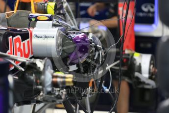 World © Octane Photographic Ltd. Infiniti Red Bull Racing RB11. Thursday 26th November 2015, F1 Abu Dhabi Grand Prix, Setup, Yas Marina. Digital Ref: 1472LB5D3727