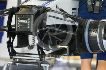 World © Octane Photographic Ltd. Williams Martini Racing FW37. Thursday 26th November 2015, F1 Abu Dhabi Grand Prix, Setup, Yas Marina. Digital Ref: 1472LB5D3736