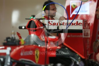 World © Octane Photographic Ltd. Scuderia Ferrari SF15-T. Thursday 26th November 2015, F1 Abu Dhabi Grand Prix, Setup, Yas Marina. Digital Ref: 1472LB5D3746