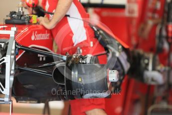 World © Octane Photographic Ltd. Scuderia Ferrari SF15-T. Thursday 26th November 2015, F1 Abu Dhabi Grand Prix, Setup, Yas Marina. Digital Ref: 1472LB5D3748