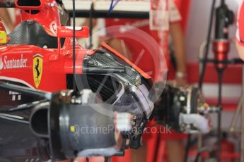 World © Octane Photographic Ltd. Scuderia Ferrari SF15-T. Thursday 26th November 2015, F1 Abu Dhabi Grand Prix, Setup, Yas Marina. Digital Ref: 1472LB5D3752