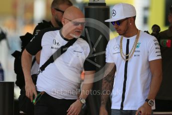 World © Octane Photographic Ltd. Mercedes AMG Petronas F1 – Lewis Hamilton. Thursday 26th November 2015, F1 Abu Dhabi Grand Prix, Setup, Yas Marina. Digital Ref: 1472LB5D3825