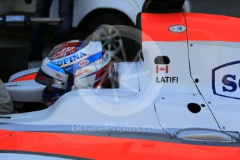 World © Octane Photographic Ltd. Friday 27th November 2015. MP Motorsport – Nicohlas Latifi. GP2 Practice, Yas Marina, Abu Dhabi. Digital Ref. : 1476CB1L4846