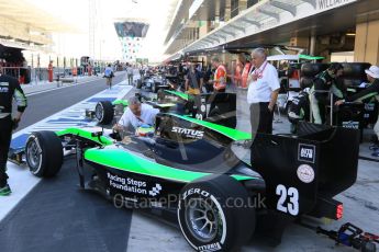 World © Octane Photographic Ltd. Friday 27th November 2015. Status Grand Prix – Oliver Rowland. GP2 Practice, Yas Marina, Abu Dhabi. Digital Ref. : 1476CB7D1512