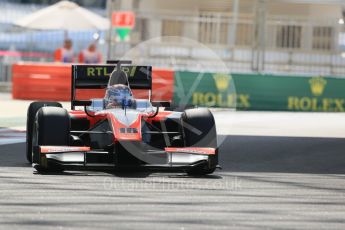 World © Octane Photographic Ltd. Friday 27th November 2015. MP Motorsport – Nicohlas Latifi. GP2 Practice, Yas Marina, Abu Dhabi. Digital Ref. : 1476LB1D5613