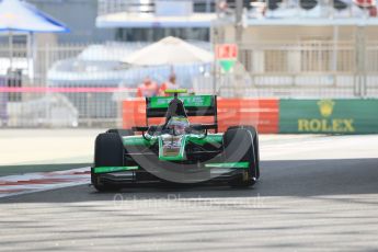 World © Octane Photographic Ltd. Friday 27th November 2015. Status Grand Prix – Oliver Rowland. GP2 Practice, Yas Marina, Abu Dhabi. Digital Ref. : 1476LB1D5675