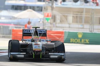 World © Octane Photographic Ltd. Friday 27th November 2015. Campos Racing – Rio Haryanto. GP2 Practice, Yas Marina, Abu Dhabi. Digital Ref. : 1476LB1D5724