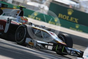 World © Octane Photographic Ltd. Friday 27th November 2015. Campos Racing – Rio Haryanto. GP2 Practice, Yas Marina, Abu Dhabi. Digital Ref. : 1476LB1D5947