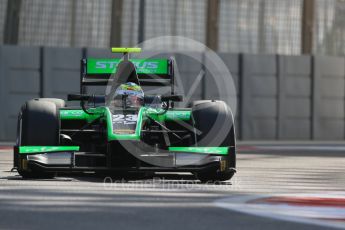 World © Octane Photographic Ltd. Friday 27th November 2015. Status Grand Prix – Oliver Rowland. GP2 Practice, Yas Marina, Abu Dhabi. Digital Ref. : 1476LB1D5962