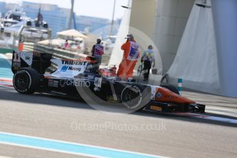 World © Octane Photographic Ltd. Friday 27th November 2015. Trident – Raffaele Marciello. GP2 Practice, Yas Marina, Abu Dhabi. Digital Ref. : 1476LB5D3927