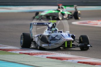 World © Octane Photographic Ltd. Friday 27th November 2015. Koiranen GP – Jimmy Eriksson and Status Grand Prix – Sandy Stuvik. GP3 Qualifying - Yas Marina, Abu Dhabi. Digital Ref. : 1479CB1L5439