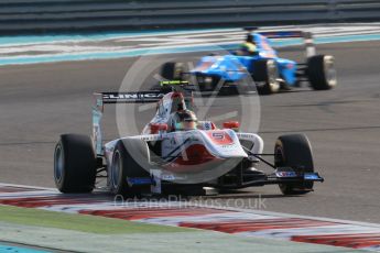 World © Octane Photographic Ltd. Friday 27th November 2015. ART Grand Prix – Marvin Kirchhofer and Jenzer Motorsport – Pal Varhaug. GP3 Qualifying - Yas Marina, Abu Dhabi. Digital Ref. : 1479CB1L5466