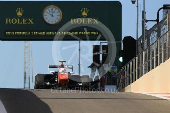 World © Octane Photographic Ltd. Friday 27th November 2015. Trident – Luca Ghiotto. GP3 Practice - Yas Marina, Abu Dhabi. Digital Ref. : 1475CB1L4462