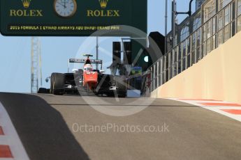 World © Octane Photographic Ltd. Friday 27th November 2015. Trident – Luca Ghiotto. GP3 Practice - Yas Marina, Abu Dhabi. Digital Ref. : 1475CB1L4468
