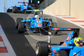 World © Octane Photographic Ltd. Friday 27th November 2015. Jenzer Motorsport – Pal Varhaug, Matheo Tuscher and Ralph Boschung. GP3 Practice - Yas Marina, Abu Dhabi. Digital Ref. : 1475CB1L4479