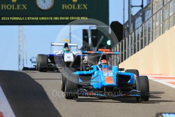 World © Octane Photographic Ltd. Friday 27th November 2015. Jenzer Motorsport – Ralph Boschung and Carlin – Adderly Fong. GP3 Practice - Yas Marina, Abu Dhabi. Digital Ref. : 1475CB1L4482