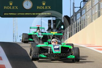 World © Octane Photographic Ltd. Friday 27th November 2015. Status Grand Prix – Alex Fontana and Sandy Stuvik. GP3 Practice - Yas Marina, Abu Dhabi. Digital Ref. : 1475CB1L4537