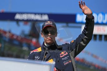 World © Octane Photographic Ltd. Infiniti Red Bull Racing RB11 – Daniil Kvyat. Sunday 15th March 2015, F1 Australian GP Drivers’ Parade, Melbourne, Albert Park, Australia. Digital Ref: 1211LB1D9026