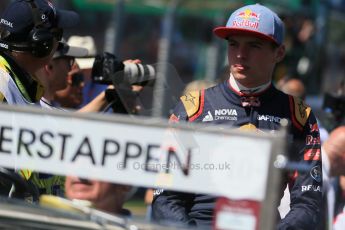 World © Octane Photographic Ltd. Scuderia Toro Rosso STR10 – Max Verstappen Sunday 15th March 2015, F1 Australian GP Drivers’ Parade, Melbourne, Albert Park, Australia. Digital Ref: 1211LB1D9111