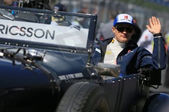 World © Octane Photographic Ltd. Sauber F1 Team C34-Ferrari – Marcus Ericsson. Sunday 15th March 2015, F1 Australian GP Drivers’ Parade, Melbourne, Albert Park, Australia. Digital Ref: 1211LB1D9151