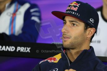 World © Octane Photographic Ltd. Infiniti Red Bull Racing RB11 – Daniel Ricciardo FIA Drivers’ Press Conference. Thursday 12th March 2015, F1 Australian GP, Melbourne, Albert Park, Australia. Digital Ref: 1199LB1D4666