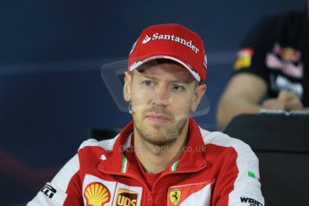 World © Octane Photographic Ltd. Scuderia Ferrari SF15-T– Sebastian Vettel FIA Drivers’ Press Conference. Thursday 12th March 2015, F1 Australian GP, Melbourne, Albert Park, Australia. Digital Ref: 1199LB1D4687