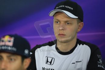 World © Octane Photographic Ltd. McLaren Honda MP4/30 – Kevin Magnussen FIA Drivers’ Press Conference. Thursday 12th March 2015, F1 Australian GP, Melbourne, Albert Park, Australia. Digital Ref: 1199LB1D4754