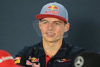 World © Octane Photographic Ltd. Scuderia Toro Rosso STR10 – Max Verstappen FIA Drivers’ Press Conference. Thursday 12th March 2015, F1 Australian GP, Melbourne, Albert Park, Australia. Digital Ref: 1199LB1D4812