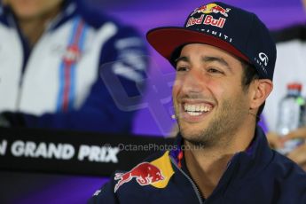World © Octane Photographic Ltd. Infiniti Red Bull Racing RB11 – Daniel Ricciardo FIA Drivers’ Press Conference. Thursday 12th March 2015, F1 Australian GP, Melbourne, Albert Park, Australia. Digital Ref: 1199LB1D4860