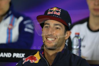 World © Octane Photographic Ltd. Infiniti Red Bull Racing RB11 – Daniel Ricciardo FIA Drivers’ Press Conference. Thursday 12th March 2015, F1 Australian GP, Melbourne, Albert Park, Australia. Digital Ref: 1199LB1D4918