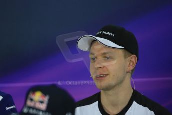 World © Octane Photographic Ltd. McLaren Honda MP4/30 – Kevin Magnussen FIA Drivers’ Press Conference. Thursday 12th March 2015, F1 Australian GP, Melbourne, Albert Park, Australia. Digital Ref: 1199LB1D4958