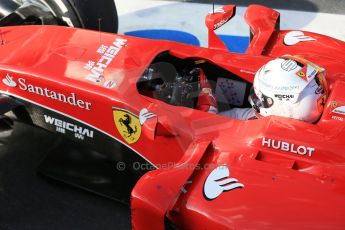 World © Octane Photographic Ltd. Scuderia Ferrari SF15-T– Sebastian Vettel. Sunday 15th March 2015, F1 Australian GP Parc Ferme, Melbourne, Albert Park, Australia. Digital Ref: 1210LB1D0001