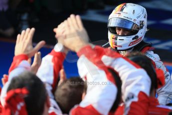 World © Octane Photographic Ltd. Scuderia Ferrari SF15-T– Sebastian Vettel. Sunday 15th March 2015, F1 Australian GP Parc Ferme, Melbourne, Albert Park, Australia. Digital Ref: 1210LB1D0035