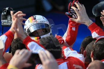 World © Octane Photographic Ltd. Scuderia Ferrari SF15-T– Sebastian Vettel. Sunday 15th March 2015, F1 Australian GP Parc Ferme, Melbourne, Albert Park, Australia. Digital Ref: 1210LB1D0056