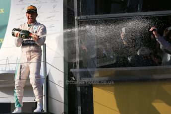 World © Octane Photographic Ltd. Mercedes AMG Petronas F1 W06 Hybrid – Lewis Hamilton (1st). Sunday 15th March 2015, F1 Australian GP Podium, Melbourne, Albert Park, Australia. Digital Ref: 1210LB1D0496
