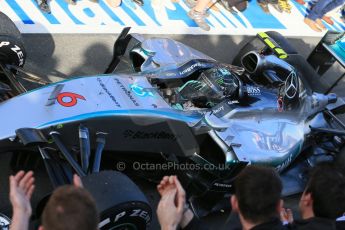 World © Octane Photographic Ltd. Mercedes AMG Petronas F1 W06 Hybrid – Nico Rosberg. Sunday 15th March 2015, F1 Australian GP Parc Ferme, Melbourne, Albert Park, Australia. Digital Ref: 1210LB1D9974