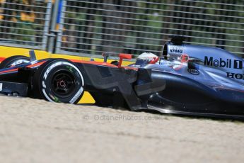 World © Octane Photographic Ltd. McLaren Honda MP4/30 – Kevin Magnussen. Friday 13th March 2015, F1 Australian GP Practice 1, Melbourne, Albert Park, Australia. Digital Ref: 1200LB1D5111