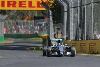 World © Octane Photographic Ltd. Mercedes AMG Petronas F1 W06 Hybrid – Nico Rosberg. Friday 13th March 2015, F1 Australian GP Practice 1, Melbourne, Albert Park, Australia. Digital Ref: 1200LB1D5426