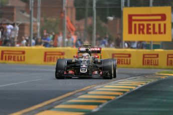 World © Octane Photographic Ltd. Lotus F1 Team E23 Hybrid – Pastor Maldonado. Saturday 14th March 2015, F1 Australian GP Practice 3, Melbourne, Albert Park, Australia. Digital Ref: 1203LB1D6771