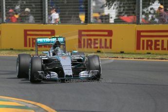 World © Octane Photographic Ltd. Mercedes AMG Petronas F1 W06 Hybrid – Nico Rosberg. Saturday 14th March 2015, F1 Australian GP Practice 3, Melbourne, Albert Park, Australia. Digital Ref: 1203LB1D6886