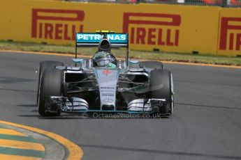 World © Octane Photographic Ltd. Mercedes AMG Petronas F1 W06 Hybrid – Nico Rosberg. Saturday 14th March 2015, F1 Australian GP Practice 3, Melbourne, Albert Park, Australia. Digital Ref: 1203LB1D6918