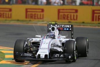 World © Octane Photographic Ltd. Williams Martini Racing FW37 – Valtteri Bottas. Saturday 14th March 2015, F1 Australian GP Practice 3, Melbourne, Albert Park, Australia. Digital Ref: 1203LB1D6988