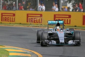 World © Octane Photographic Ltd. Mercedes AMG Petronas F1 W06 Hybrid – Lewis Hamilton. Saturday 14th March 2015, F1 Australian GP Practice 3, Melbourne, Albert Park, Australia. Digital Ref: 1203LB1D7046