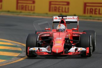 World © Octane Photographic Ltd. Scuderia Ferrari SF15-T– Sebastian Vettel. Saturday 14th March 2015, F1 Australian GP Practice 3, Melbourne, Albert Park, Australia. Digital Ref: 1203LB1D7078
