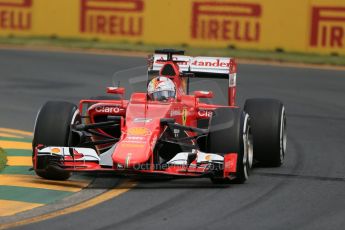 World © Octane Photographic Ltd. Scuderia Ferrari SF15-T– Sebastian Vettel. Saturday 14th March 2015, F1 Australian GP Practice 3, Melbourne, Albert Park, Australia. Digital Ref: 1203LB1D7149