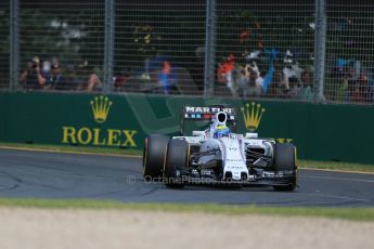 World © Octane Photographic Ltd. Williams Martini Racing FW37 – Felipe Massa. Saturday 14th March 2015, F1 Australian GP Practice 3, Melbourne, Albert Park, Australia. Digital Ref: 1203LB1D7464