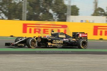 World © Octane Photographic Ltd. Lotus F1 Team E23 Hybrid – Pastor Maldonado. Saturday 14th March 2015, F1 Australian GP Practice 3, Melbourne, Albert Park, Australia. Digital Ref: 1203LW1L6608