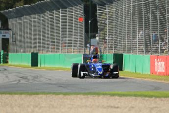 World © Octane Photographic Ltd. Sauber F1 Team C34-Ferrari – Felipe Nasr. Friday 13th March 2015, F1 Australian GP Practice 2, Melbourne, Albert Park, Australia. Digital Ref: 1201LB1D5746