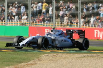 World © Octane Photographic Ltd. Williams Martini Racing FW37 – Valtteri Bottas. Friday 13th March 2015, F1 Australian GP Practice 2, Melbourne, Albert Park, Australia. Digital Ref: 1201LB1D5781