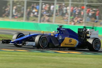 World © Octane Photographic Ltd. Sauber F1 Team C34-Ferrari – Marcus Ericsson. Friday 13th March 2015, F1 Australian GP Practice 2, Melbourne, Albert Park, Australia. Digital Ref: 1201LB1D5815